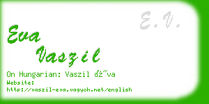 eva vaszil business card